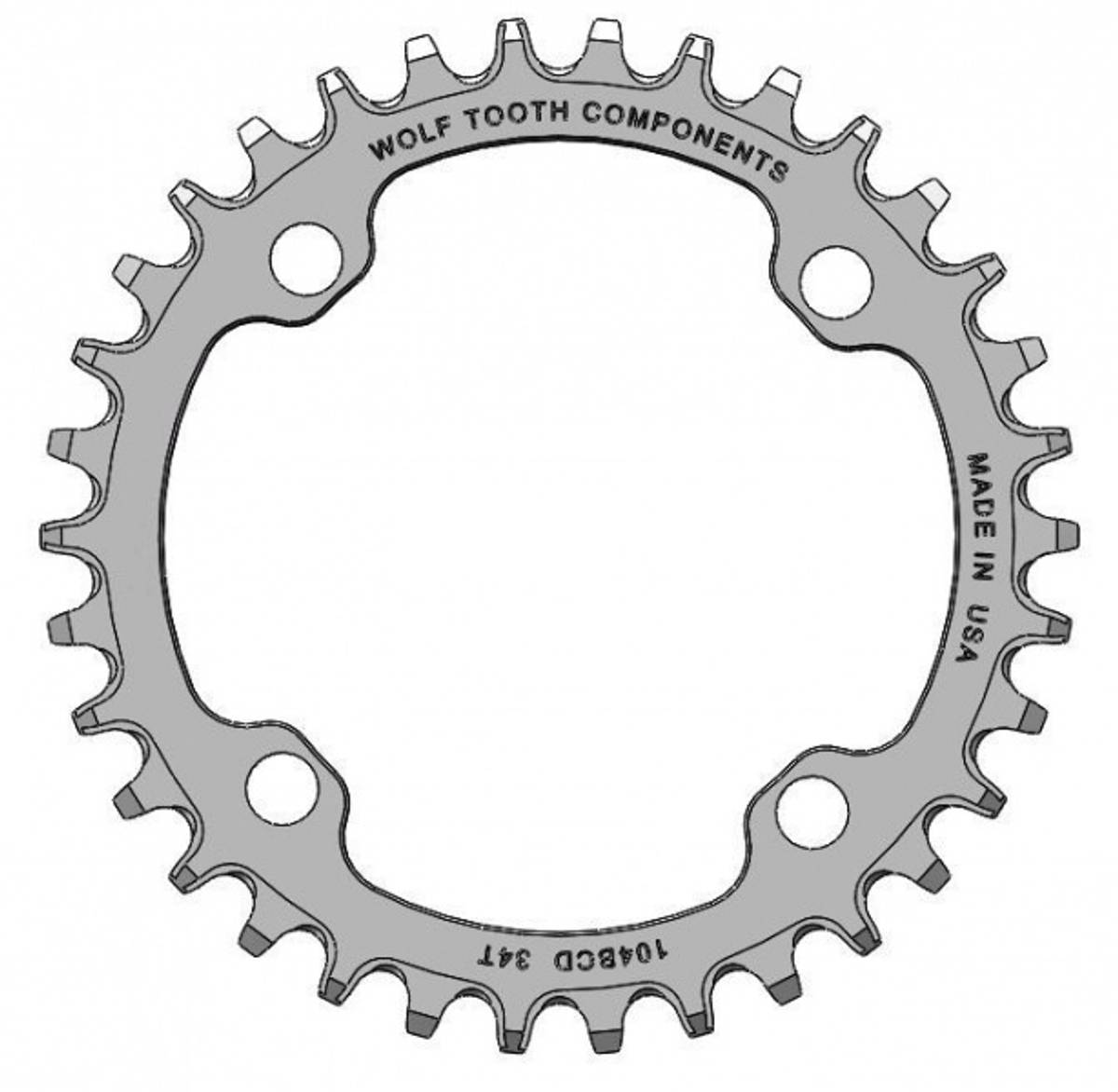 Wolf Tooth 104mm bcd Svart drev