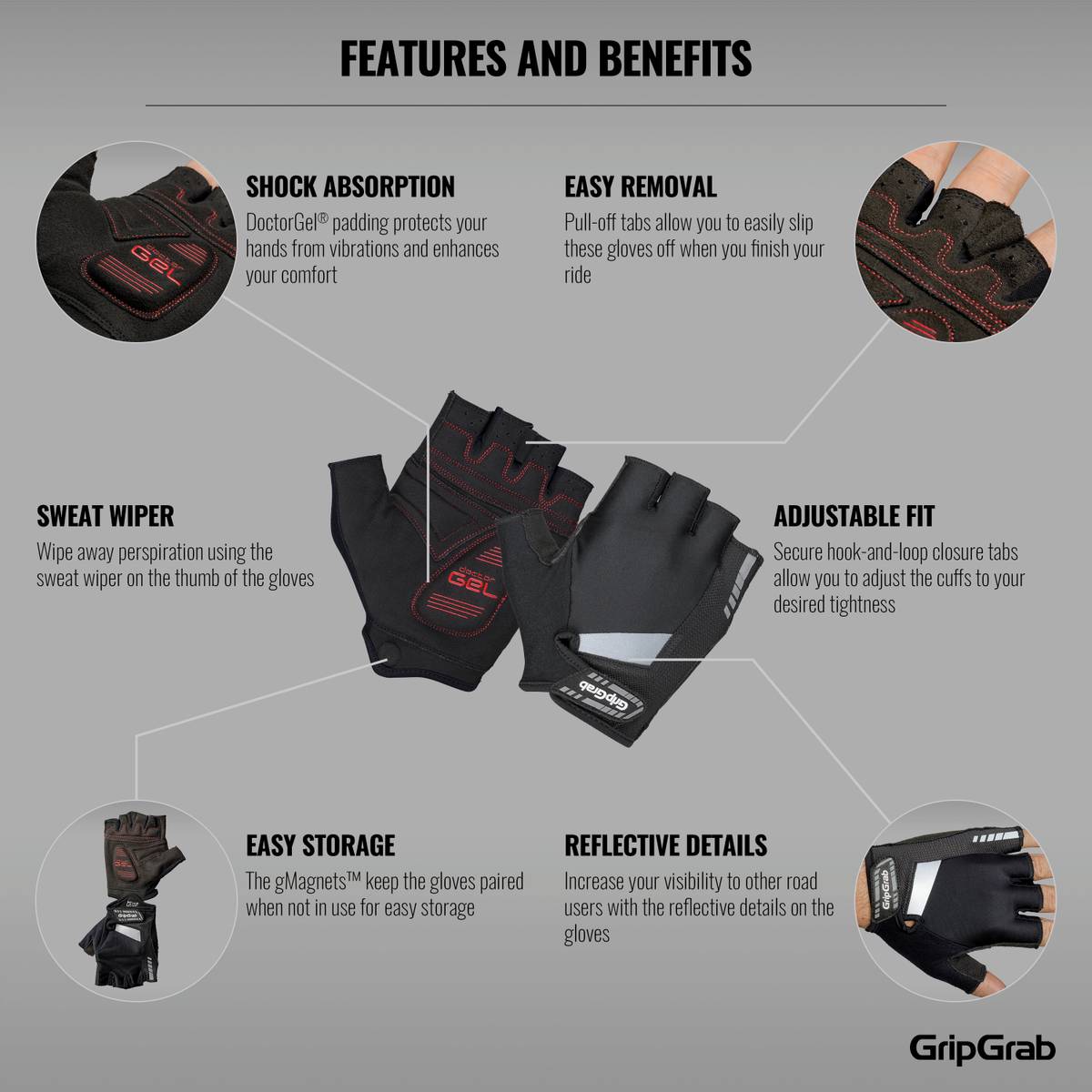 GripGrab SuperGel Padded Hansker