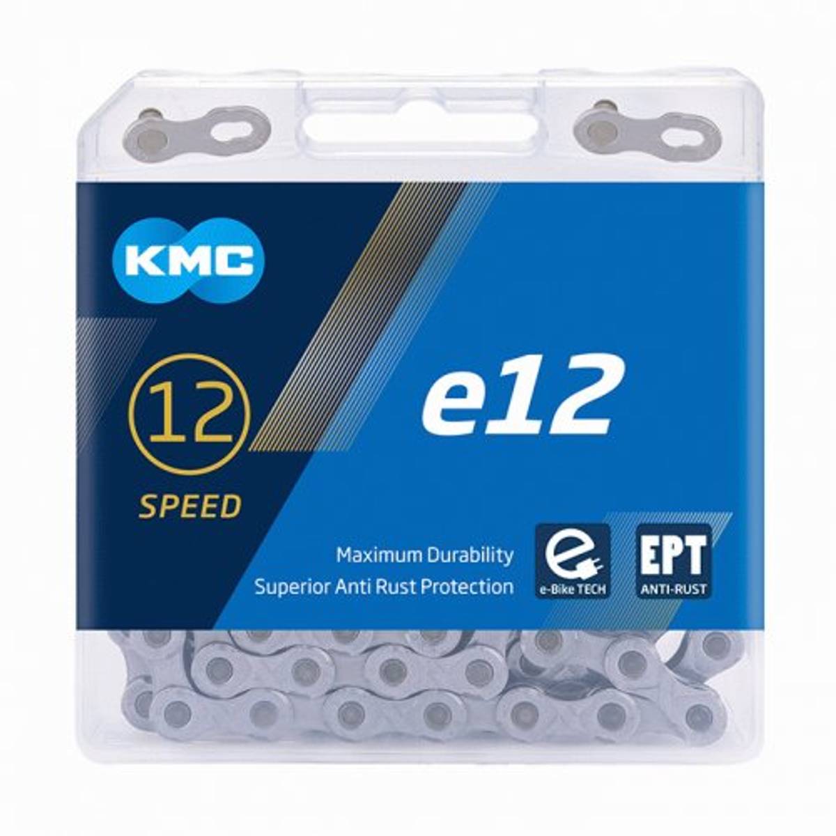 KMC e12 EPT 12-Delt, El-Sykkel Kjede, Sølv