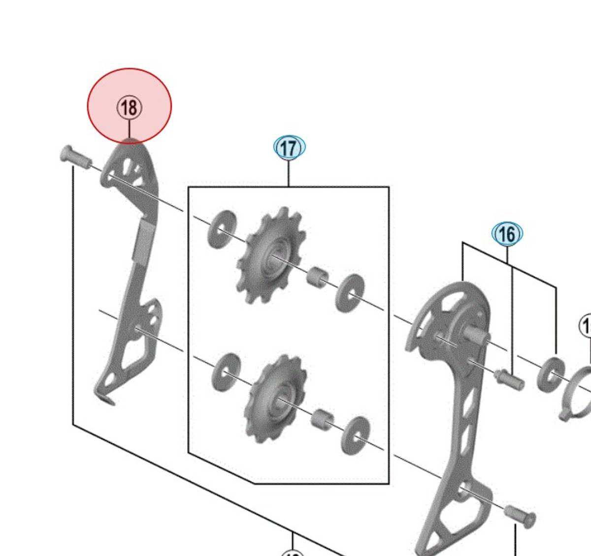 Shimano Innerplate til RD-M7000 GS
