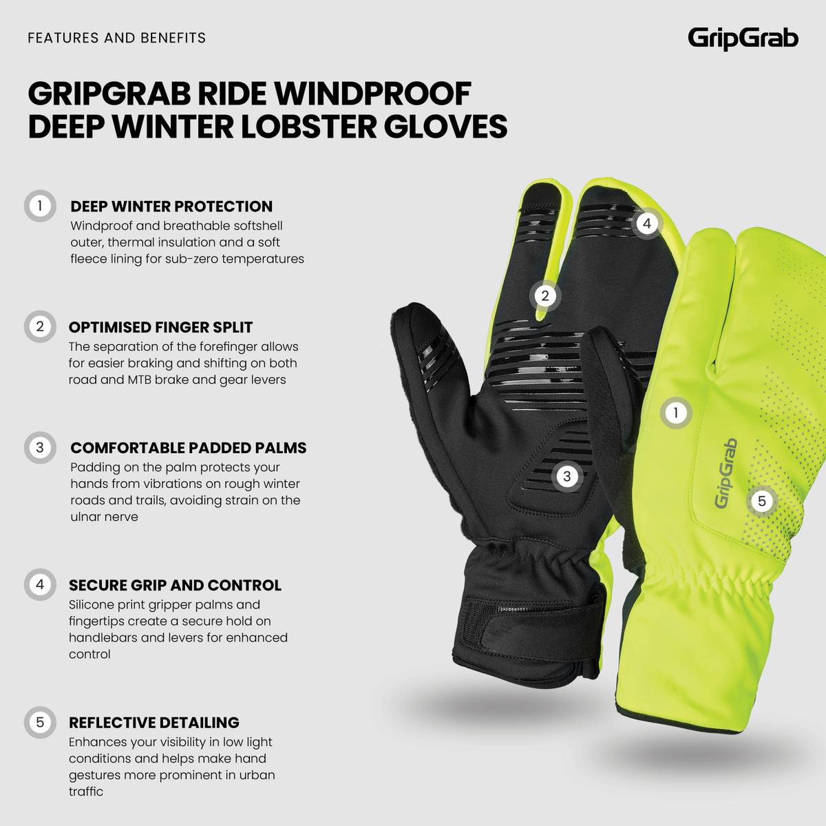GripGrab Deep Winter Hummerhansker