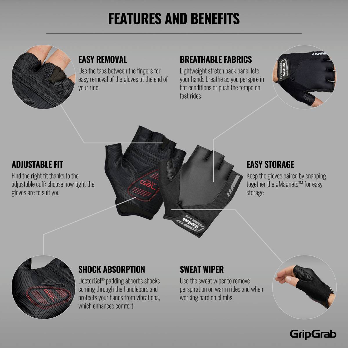 GripGrab ProGel Padded Hansker